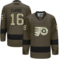 Bobby Clarke Reebok Philadelphia Flyers Authentic Green Salute to Service NHL Jersey