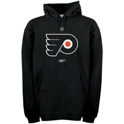 NHL Reebok Philadelphia Flyers Primary Logo Pullover Hoodie - Black