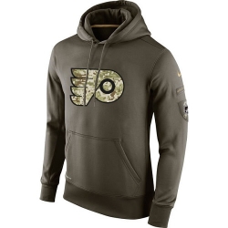 NHL Philadelphia Flyers Nike Olive Salute To Service KO Performance Hoodie