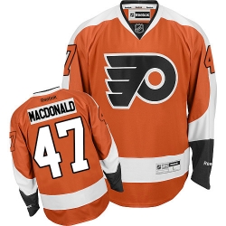 Andrew MacDonald Reebok Philadelphia Flyers Authentic Orange Home NHL Jersey