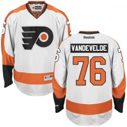 Chris VandeVelde Reebok Philadelphia Flyers Premier White Away Jersey