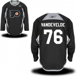 Chris VandeVelde Reebok Philadelphia Flyers Premier Black Practice Jersey