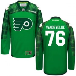 Chris VandeVelde Reebok Philadelphia Flyers Premier Green St. Patrick's Day Jersey