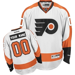 Youth Reebok Philadelphia Flyers Customized Authentic White Away NHL Jersey