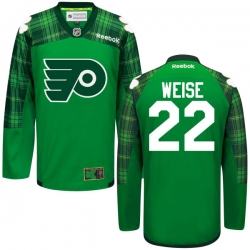 Dale Weise Reebok Philadelphia Flyers Premier Green St. Patrick's Day Jersey