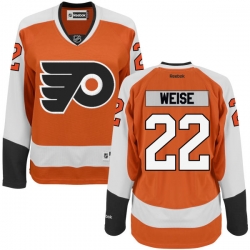 Dale Weise Women's Reebok Philadelphia Flyers Premier Orange Home Jersey