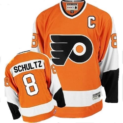 Dave Schultz CCM Philadelphia Flyers Authentic Orange Throwback NHL Jersey