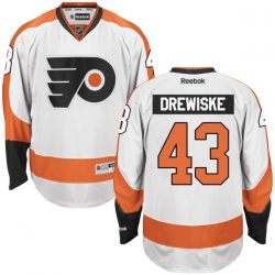 Davis Drewiske Reebok Philadelphia Flyers Premier White Away Jersey