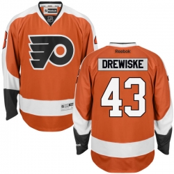Davis Drewiske Reebok Philadelphia Flyers Authentic Orange Home Jersey