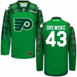 Davis Drewiske Reebok Philadelphia Flyers Authentic Green St. Patrick's Day Jersey
