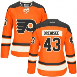 Davis Drewiske Women's Reebok Philadelphia Flyers Authentic Orange Alternate Jersey