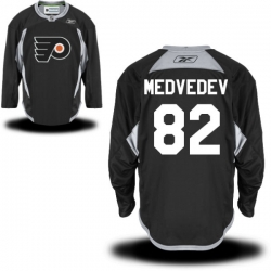 Evgeny Medvedev Reebok Philadelphia Flyers Premier Black Practice Jersey