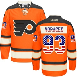Jakub Voracek Reebok Philadelphia Flyers Premier Orange USA Flag Fashion NHL Jersey