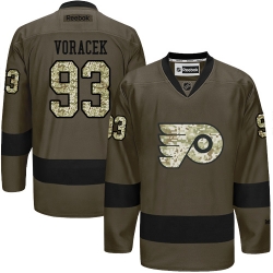 Jakub Voracek Reebok Philadelphia Flyers Authentic Green Salute to Service NHL Jersey