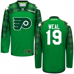 Jordan Weal Reebok Philadelphia Flyers Premier Green St. Patrick's Day Jersey