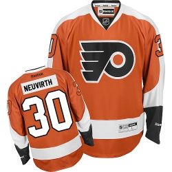 Michal Neuvirth Reebok Philadelphia Flyers Authentic Orange Home NHL Jersey