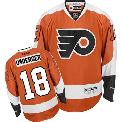 R. J. Umberger Reebok Philadelphia Flyers Authentic Orange Home NHL Jersey