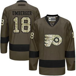 R. J. Umberger Reebok Philadelphia Flyers Premier Green Salute to Service NHL Jersey