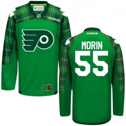 Samuel Morin Reebok Philadelphia Flyers Authentic Green St. Patrick's Day Jersey