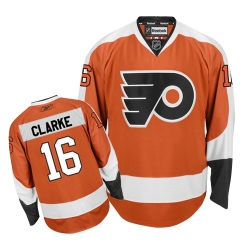 Bobby Clarke Reebok Philadelphia Flyers Premier Orange Home NHL Jersey