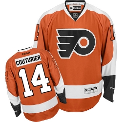 Sean Couturier Reebok Philadelphia Flyers Authentic Orange Home NHL Jersey