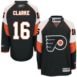 Bobby Clarke Reebok Philadelphia Flyers Authentic Black Third NHL Jersey