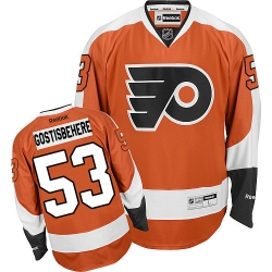 Shayne Gostisbehere Reebok Philadelphia Flyers Authentic Orange Home NHL Jersey