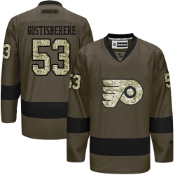 Shayne Gostisbehere Reebok Philadelphia Flyers Premier Green Salute to Service NHL Jersey