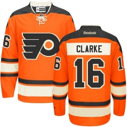 Bobby Clarke Reebok Philadelphia Flyers Authentic Orange New Third NHL Jersey