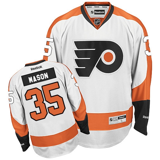 Steve Mason Reebok Philadelphia Flyers Authentic White Away NHL Jersey