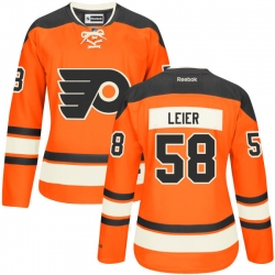 Taylor Leier Women's Reebok Philadelphia Flyers Premier Orange Alternate Jersey