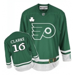 Bobby Clarke Reebok Philadelphia Flyers Authentic Green St Patty's Day NHL Jersey
