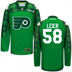 Taylor Leier Youth Reebok Philadelphia Flyers Premier Green St. Patrick's Day Jersey