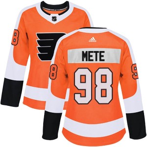 Victor Mete Women's Adidas Philadelphia Flyers Authentic Orange Home Jersey