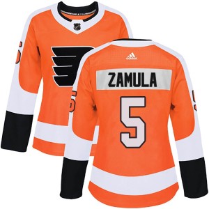 Egor Zamula Women's Adidas Philadelphia Flyers Authentic Orange Home Jersey