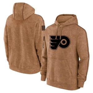 Youth Philadelphia Flyers Brown 2023 Salute to Service Club Pullover Hoodie