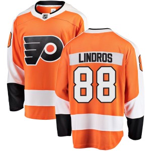 Eric Lindros Youth Fanatics Branded Philadelphia Flyers Breakaway Orange Home Jersey