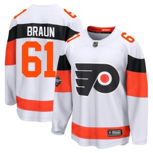 Justin Braun Men's Fanatics Branded Philadelphia Flyers Breakaway White 2024 Stadium Series Jersey