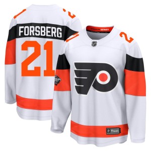 Peter Forsberg Men's Fanatics Branded Philadelphia Flyers Breakaway White 2024 Stadium Series Jersey