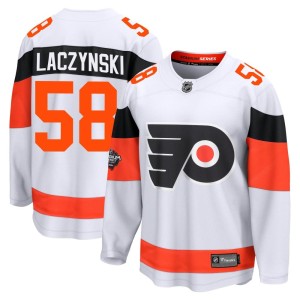 Tanner Laczynski Men's Fanatics Branded Philadelphia Flyers Breakaway White 2024 Stadium Series Jersey