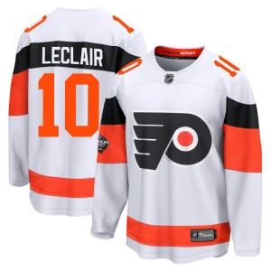 John Leclair Men's Fanatics Branded Philadelphia Flyers Breakaway White 2024 Stadium Series Jersey