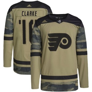 Bobby Clarke Youth Adidas Philadelphia Flyers Authentic Camo Military Appreciation Practice Jersey
