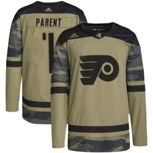 Bernie Parent Youth Adidas Philadelphia Flyers Authentic Camo Military Appreciation Practice Jersey