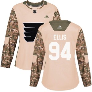 Ryan Ellis Women's Adidas Philadelphia Flyers Authentic Camo Veterans Day Practice Jersey