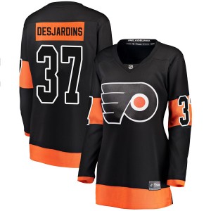 Eric Desjardins Women's Fanatics Branded Philadelphia Flyers Breakaway Black Alternate Jersey