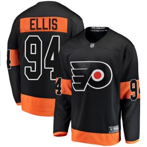 Ryan Ellis Men's Fanatics Branded Philadelphia Flyers Breakaway Black Alternate Jersey