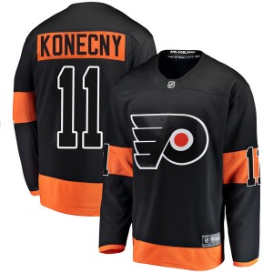 Travis Konecny Men's Fanatics Branded Philadelphia Flyers Breakaway Black Alternate Jersey