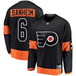 Travis Sanheim Men's Fanatics Branded Philadelphia Flyers Breakaway Black Alternate Jersey