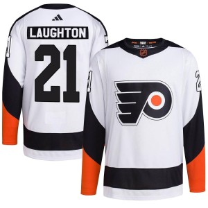 Scott Laughton Men's Adidas Philadelphia Flyers Authentic White Reverse Retro 2.0 Jersey
