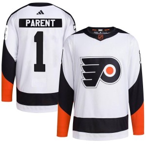 Bernie Parent Men's Adidas Philadelphia Flyers Authentic White Reverse Retro 2.0 Jersey
